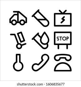 Simple Set of Industrial Related Vector Line Icons