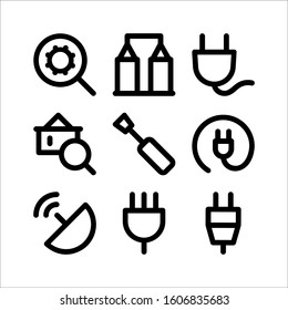 Simple Set of Industrial Related Vector Line Icons