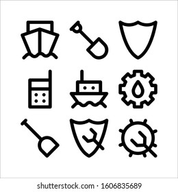 Simple Set of Industrial Related Vector Line Icons