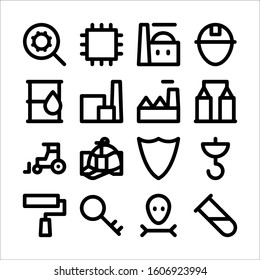 Simple Set of Industrial Related Vector Line Icons