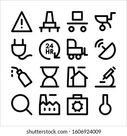 Simple Set of Industrial Related Vector Line Icons