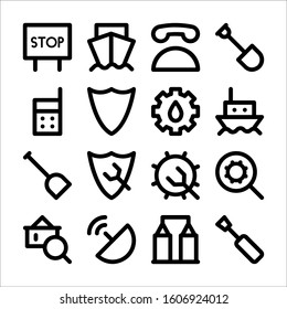 Simple Set of Industrial Related Vector Line Icons