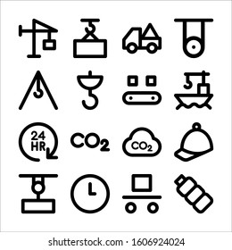 Simple Set of Industrial Related Vector Line Icons