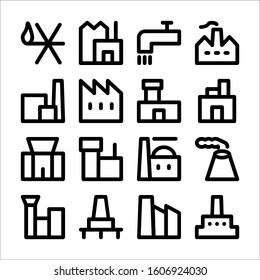 Simple Set of Industrial Related Vector Line Icons