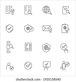 Simple Set of Inspection Related Vector Line Icons. Contains such Icons as Check, Testing, Examination and more.