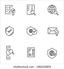 Simple Set of Inspection Related Vector Line Icons. Contains such Icons as Check, Testing, Examination and more.