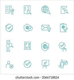 Simple Set of Inspection Related Vector Line Icons. Contains such Icons as Check, Testing, Examination and more