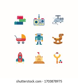 Simple Set of Insurance Related Vector Flat Icons