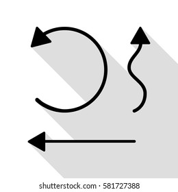 Simple set to Interface Arrows Black icon with flat style shadow path.