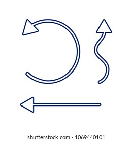 Simple set to Interface Arrows. Vector. Flat style black icon on white.