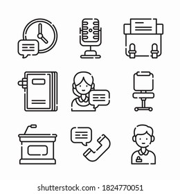 Simple Set Interview Vector line Icons. Line with Editable stroke