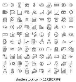 Simple set of investments related outline icons. Elements for mobile concept and web apps. Thin line vector icons for website design and development, app development. Premium pack.