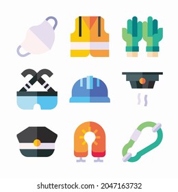 Simple Set Job Safety Vector Color Icons