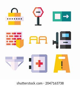 Simple Set Job Safety Vector Color Icons