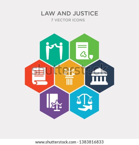 simple set of justice scales in hand, labour and social law, law and justice, law balance icons, contains such as icons paper, legal paper, murder and more. 64x64 pixel perfect. infographics vector