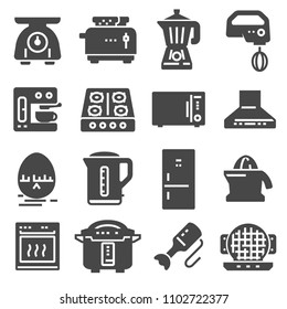 Simple Set of Kitchen Appliances Related Vector Black Icons.