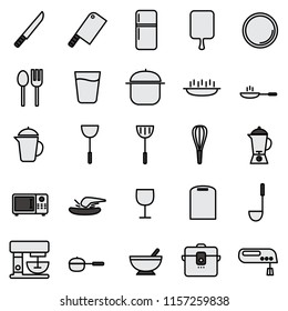 simple set of kitchen related vector color icons