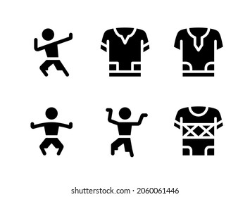 Simple Set of Kwanzaa Related Vector Solid Icons. Contains Icons as Man Dancing, Dashiki Shirt and more.