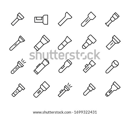 Simple set of lantern icons in trendy line style. Modern vector symbols, isolated on a white background. Linear pictogram pack. Line icons collection for web apps and mobile concept.