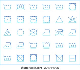 Simple Set of laundry Related Vector Line Icons.
Vector collection of washing, ironing, dry, cleaning, housework, care, fabric, housekeeping, bleach and design elements symbols or logo element.