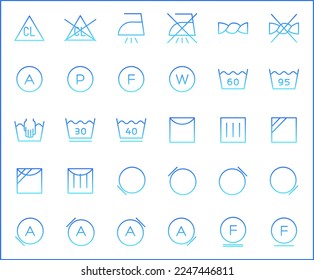 Simple Set of laundry Related Vector Line Icons.
Vector collection of washing, ironing, dry, cleaning, housework, care, fabric, housekeeping, bleach and design elements symbols or logo element.