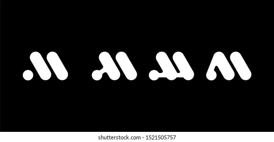 Simple Set Of Letter M Logo Design