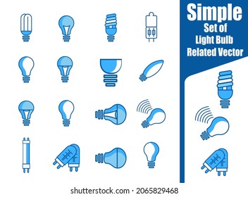 Simple Set of Light Bulb Related Vector