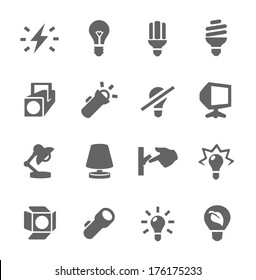 Simple set of light source related vector icons for your design.