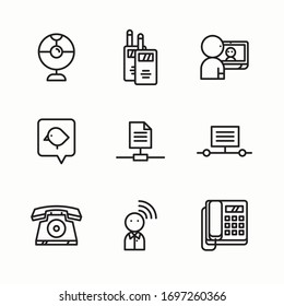 Simple Set Lineal Communication Vector line Icons