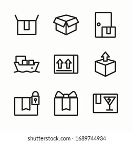 Simple Set Lineal Logistic Vector line Icons