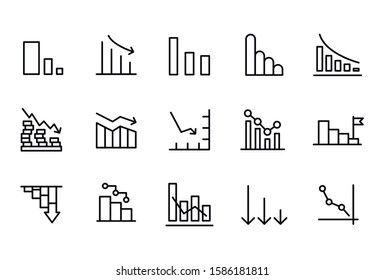 Simple set of loss modern thin line icons. Trendy design. Pack of stroke icons. Vector illustration isolated on a white background. Premium quality symbols.
