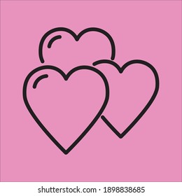 Simple Set of Love Related Vector Line Icons. 