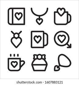 Simple Set of Love And Romance Related Vector Line Icons