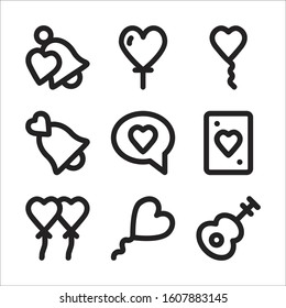 Simple Set of Love And Romance Related Vector Line Icons