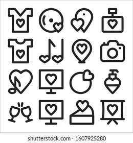 Simple Set of Love And Romance Related Vector Line Icons