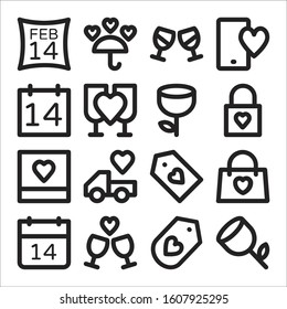 Simple Set of Love And Romance Related Vector Line Icons