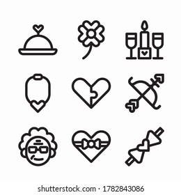 Simple Set Love Vector line Icons. Line with Editable stroke