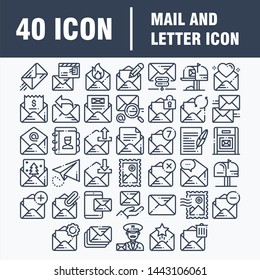 Simple Set of Mail Related Vector Line Icons. Contains such Icons as Newsletter, Spam, Mail Box, Address Book and more.