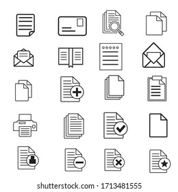 Simple Set of Mail Related Vector Line Icons. Contains such Icons as Newsletter, Spam, Mail Box, Address Book and more. 