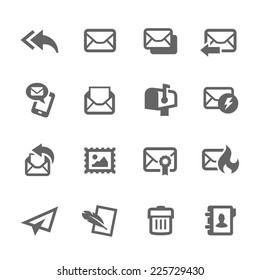 Simple Set of Mail Related Vector Icons for Your Design.