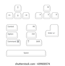 Simple set of Main Keyboard Keys.