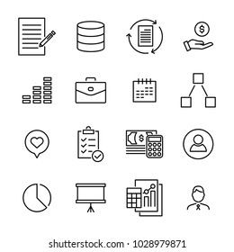 Simple set of management related outline icons. Elements for mobile concept and web apps. Thin line vector icons for website design and development, app development. Premium pack.