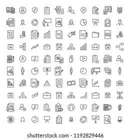 Simple set of management related outline icons. Elements for mobile concept and web apps. Thin line vector icons for website design and development, app development. Premium pack.