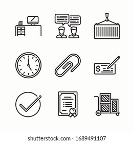 Simple Set Management Vector line Icons