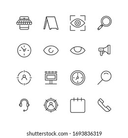 Simple conjunto de íconos modernos de línea delgada. Diseño moderno. Paquete de iconos de trazo. Ilustración vectorial aislada en un fondo blanco. Símbolos de calidad superior.