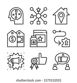 Simple Set of Marketing Related Vector Line Icons. 