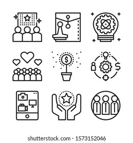 Simple Set of Marketing Related Vector Line Icons. 