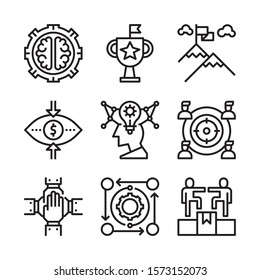 Simple Set of Marketing Related Vector Line Icons. 