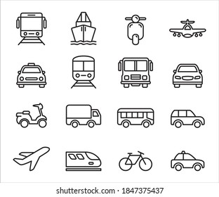 Free Vector  Transport vehicles collection