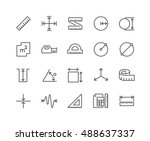 Simple Set of Measure Related Vector Line Icons. 
Contains such Icons as Radius, Diameter, Depth, Axis, Area and more.
Editable Stroke. 48x48 Pixel Perfect.
